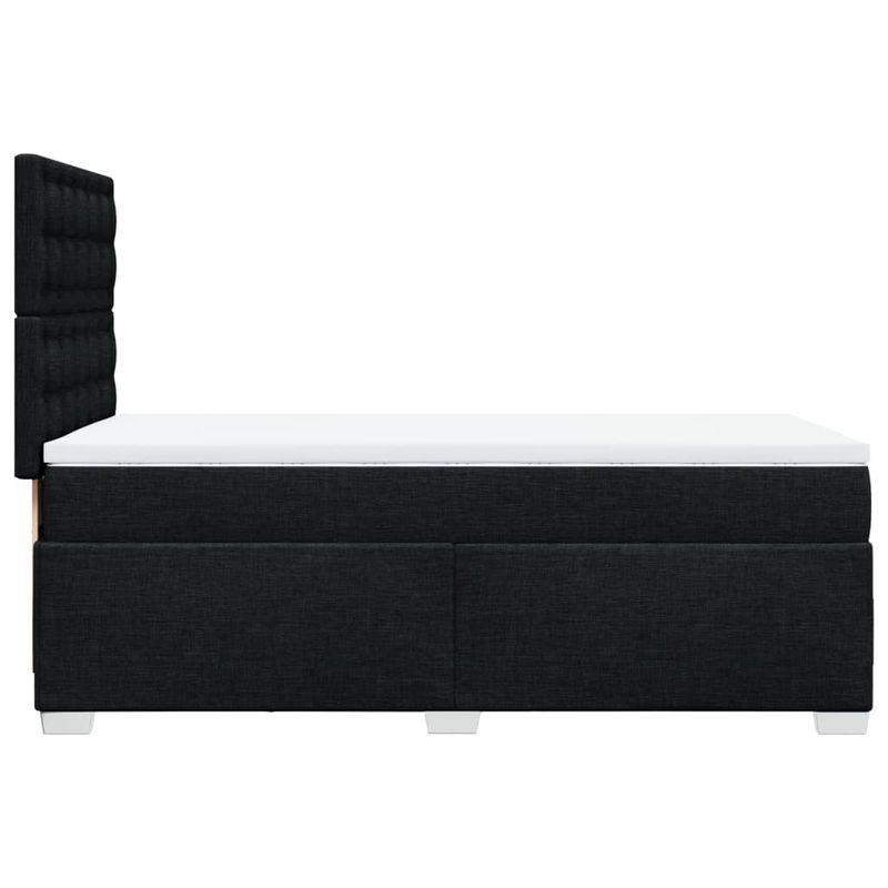 Casa si Gradina - Mobilier - Paturi si accesorii - Paturi - Pat box spring cu saltea, negru, 100x200 cm, textil - Infinity.ro