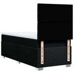 Casa si Gradina - Mobilier - Paturi si accesorii - Paturi - Pat box spring cu saltea, negru, 100x200 cm, textil - Infinity.ro