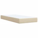 Casa si Gradina - Mobilier - Paturi si accesorii - Paturi - Pat box spring cu saltea, crem, 90x200 cm, textil - Infinity.ro