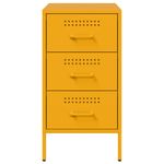 Casa si Gradina - Mobilier - Comode si corpuri - Noptiere - Noptiere 2 buc. galben mustar 36x39x68 cm otel laminat la rece - Infinity.ro