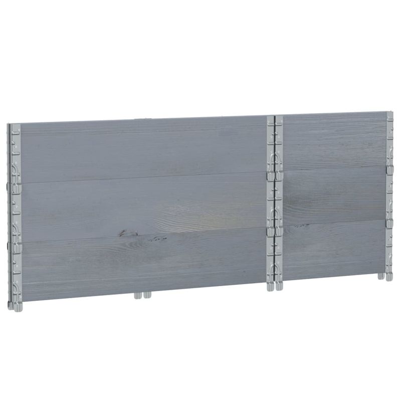 Casa si Gradina - Mobilier - Feronerie si accesorii mobila - Rame pentru paleti 3 buc. gri 100x50 cm lemn masiv de pin - Infinity.ro