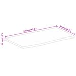 Casa si Gradina - Mobilier - Feronerie si accesorii mobila - Blat de masa contur organic 120x60x3,8 cm lemn masiv de mango, finisaj de stejar - Infinity.ro