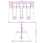 Jucarii, Copii si Bebe - Jucarii si jocuri - Jucarii de exterior - Spatii de joaca si accesorii - Set leagan de exterior, cu leagane și scara, roșu, model 2x scaun leagăn + scară - Infinity.ro