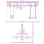 Jucarii, Copii si Bebe - Jucarii si jocuri - Jucarii de exterior - Spatii de joaca si accesorii - Set leagan de exterior, cu leagan, trapez și leagan tip cuib, albastru - Infinity.ro