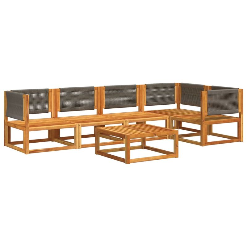 Casa si Gradina - Gradina si terasa - Mobilier exterior - Canapele si fotolii gradina - Set de canapele gradina cu perne, 6 piese, lemn masiv acacia - Infinity.ro