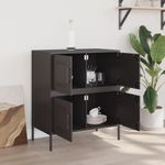 Casa si Gradina - Mobilier - Comode si corpuri - Comode - Dulap, negru, 68x39x79 cm, otel - Infinity.ro