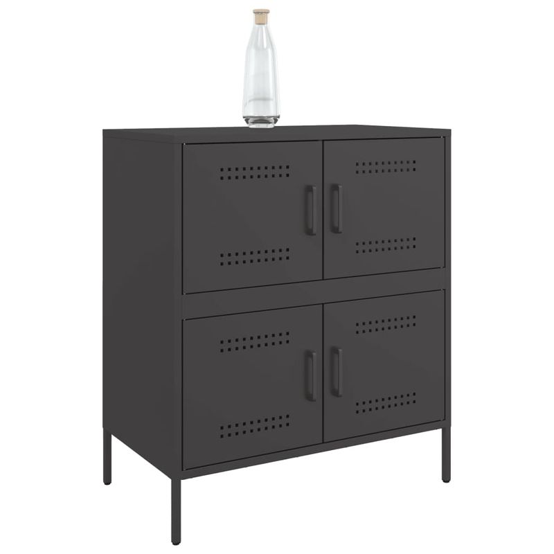 Casa si Gradina - Mobilier - Comode si corpuri - Comode - Dulap, negru, 68x39x79 cm, otel - Infinity.ro