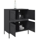 Casa si Gradina - Mobilier - Comode si corpuri - Comode - Dulap, negru, 68x39x79 cm, otel - Infinity.ro