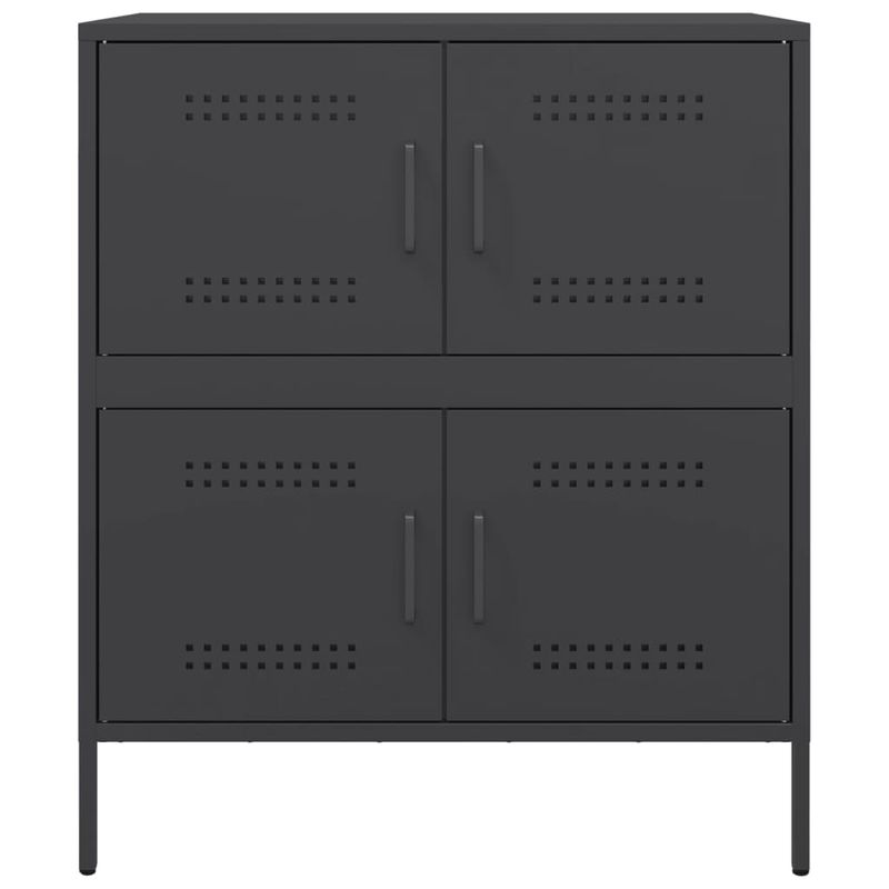 Casa si Gradina - Mobilier - Comode si corpuri - Comode - Dulap, negru, 68x39x79 cm, otel - Infinity.ro