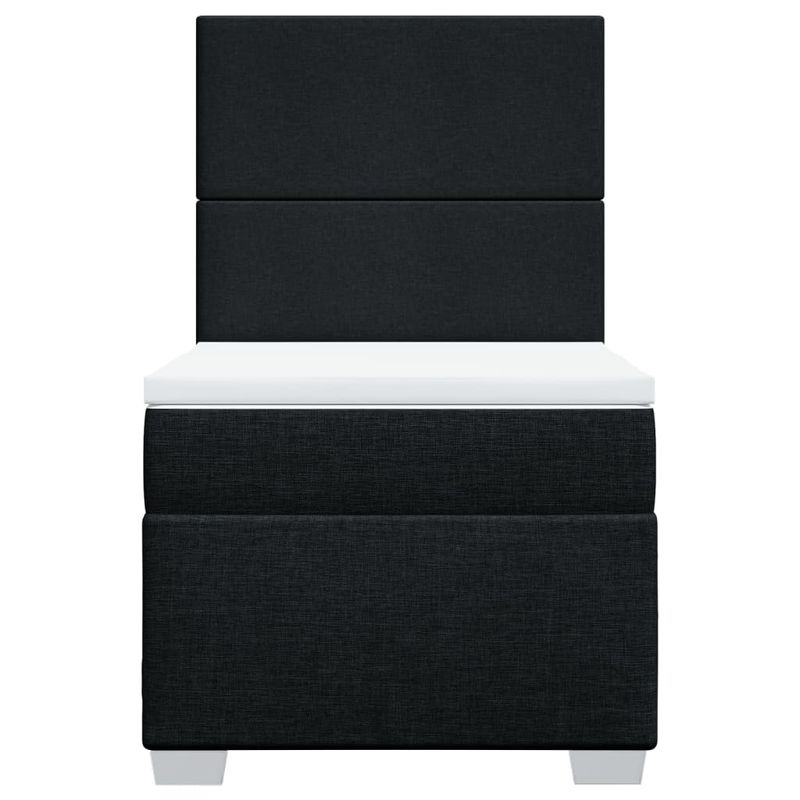 Casa si Gradina - Mobilier - Paturi si accesorii - Paturi - Pat box spring cu saltea, negru, 80x200 cm, textil - Infinity.ro