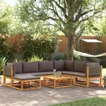 Casa si Gradina - Gradina si terasa - Mobilier exterior - Seturi mobila gradina - Set de canapele de gradina cu perne, 8 piese, lemn masiv acacia - Infinity.ro