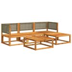 Casa si Gradina - Gradina si terasa - Mobilier exterior - Seturi mobila gradina - Set de canapele de gradina cu perne, 5 buc., lemn masiv acacia - Infinity.ro