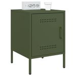 Casa si Gradina - Mobilier - Comode si corpuri - Noptiere - Noptiere, 2 buc., verde olive, 36x39x50,5 cm, otel - Infinity.ro