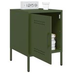 Casa si Gradina - Mobilier - Comode si corpuri - Noptiere - Noptiere, 2 buc., verde olive, 36x39x50,5 cm, otel - Infinity.ro