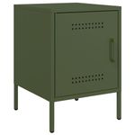 Casa si Gradina - Mobilier - Comode si corpuri - Noptiere - Noptiere, 2 buc., verde olive, 36x39x50,5 cm, otel - Infinity.ro