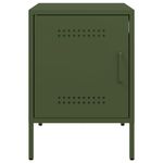Casa si Gradina - Mobilier - Comode si corpuri - Noptiere - Noptiere, 2 buc., verde olive, 36x39x50,5 cm, otel - Infinity.ro