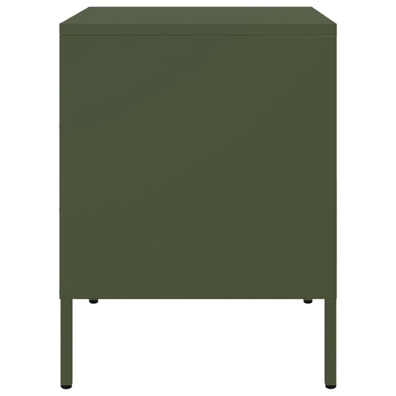 Casa si Gradina - Mobilier - Comode si corpuri - Noptiere - Noptiere, 2 buc., verde olive, 36x39x50,5 cm, otel - Infinity.ro