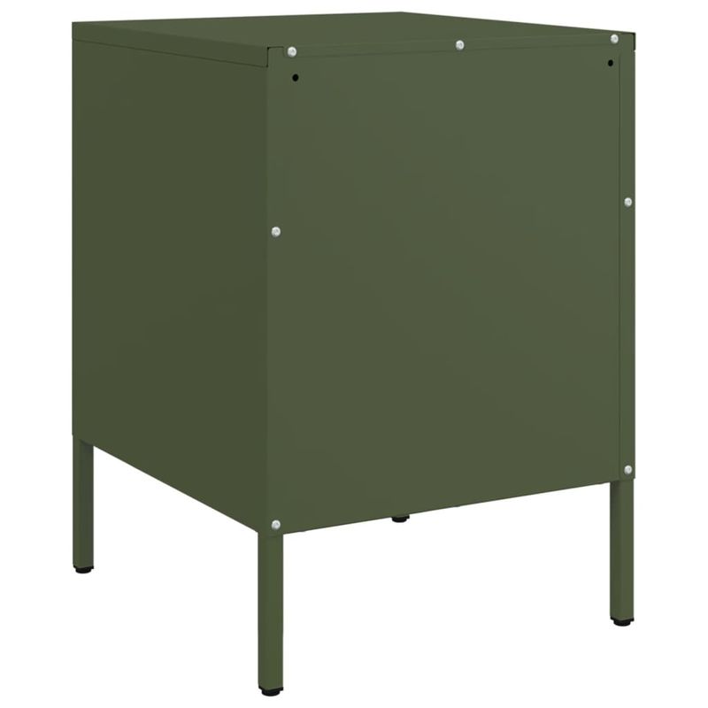Casa si Gradina - Mobilier - Comode si corpuri - Noptiere - Noptiere, 2 buc., verde olive, 36x39x50,5 cm, otel - Infinity.ro