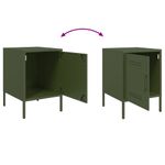 Casa si Gradina - Mobilier - Comode si corpuri - Noptiere - Noptiere, 2 buc., verde olive, 36x39x50,5 cm, otel - Infinity.ro