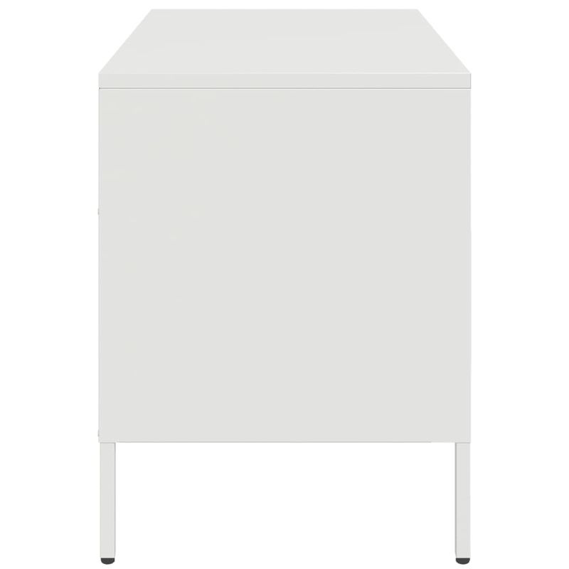 Casa si Gradina - Mobilier - Comode si corpuri - Comode - Dulap TV, 2 buc., alb, 68x39x50,5 cm, otel laminat la rece - Infinity.ro