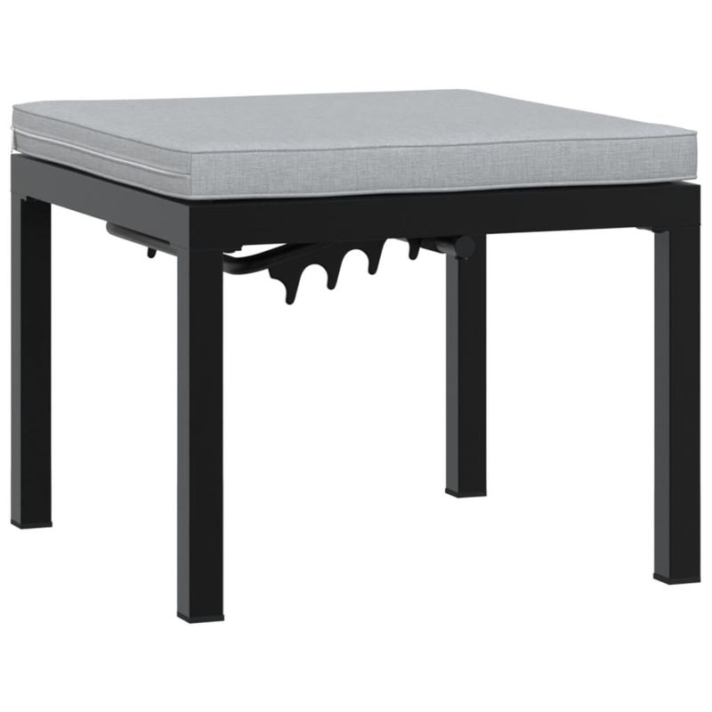 Casa si Gradina - Gradina si terasa - Mobilier exterior - Seturi mobila gradina - Banci gradina cu perne, 3 buc., negru otel vopsit electrostatic - Infinity.ro
