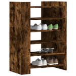 Casa si Gradina - Mobilier - Organizare si depozitare - Organizator incaltaminte - Pantofar, stejar afumat, 74,5x37,5x100 cm, lemn prelucrat - Infinity.ro