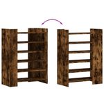 Casa si Gradina - Mobilier - Organizare si depozitare - Organizator incaltaminte - Pantofar, stejar afumat, 74,5x37,5x100 cm, lemn prelucrat - Infinity.ro