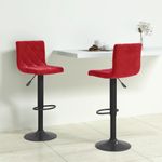 Casa si Gradina - Mobilier - Scaune si fotolii - Scaune - Scaune de bar, 2 buc., rosu vin, catifea - Infinity.ro