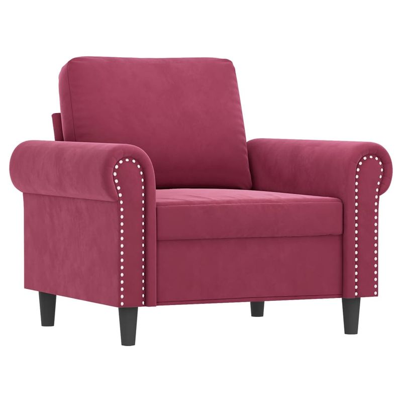 Casa si Gradina - Mobilier - Seturi de mobilier - Seturi living - Set canapele cu perne, 4 piese, rosu vin, catifea - Infinity.ro