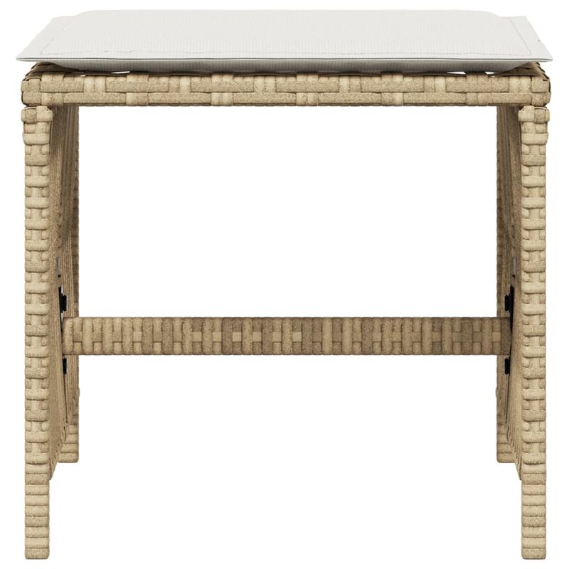 Casa si Gradina - Gradina si terasa - Mobilier exterior - Scaune si sezlonguri gradina - Scaune de gradina cu perne, 4 buc., bej, 41x41x36 cm, poliratan - Infinity.ro
