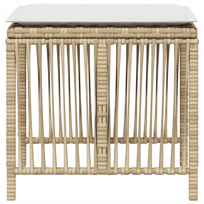 Casa si Gradina - Gradina si terasa - Mobilier exterior - Scaune si sezlonguri gradina - Scaune de gradina cu perne, 4 buc., bej, 41x41x36 cm, poliratan - Infinity.ro