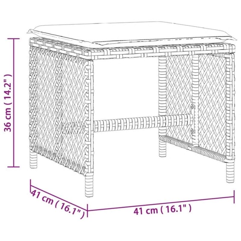 Casa si Gradina - Gradina si terasa - Mobilier exterior - Scaune si sezlonguri gradina - Scaune de gradina cu perne, 4 buc. gri 41x41x36 cm poliratan - Infinity.ro