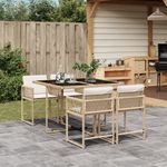 Casa si Gradina - Gradina si terasa - Mobilier exterior - Seturi mobila gradina - Set mobilier de gradina cu perne, 5 piese, bej, poliratan - Infinity.ro