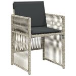 Casa si Gradina - Gradina si terasa - Mobilier exterior - Seturi mobila gradina - Set mobilier de gradina cu perne 11 piese gri deschis poliratan - Infinity.ro