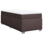 Casa si Gradina - Mobilier - Paturi si accesorii - Paturi - Pat box spring cu saltea, maro inchis, 90x190 cm, textil - Infinity.ro
