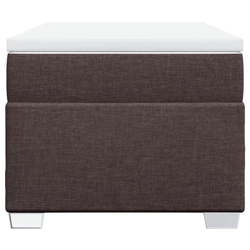 Casa si Gradina - Mobilier - Paturi si accesorii - Paturi - Pat box spring cu saltea, maro inchis, 90x190 cm, textil - Infinity.ro