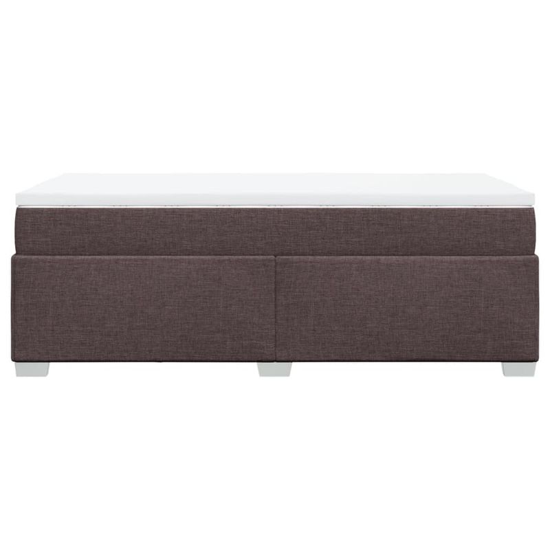 Casa si Gradina - Mobilier - Paturi si accesorii - Paturi - Pat box spring cu saltea, maro inchis, 90x190 cm, textil - Infinity.ro