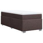 Casa si Gradina - Mobilier - Paturi si accesorii - Paturi - Pat box spring cu saltea, maro inchis, 90x190 cm, textil - Infinity.ro