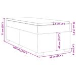 Casa si Gradina - Mobilier - Paturi si accesorii - Paturi - Pat box spring cu saltea, maro inchis, 90x190 cm, textil - Infinity.ro