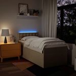 Casa si Gradina - Mobilier - Paturi si accesorii - Paturi - Pat box spring cu saltea, crem, 80x200 cm, textil - Infinity.ro