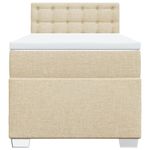 Casa si Gradina - Mobilier - Paturi si accesorii - Paturi - Pat box spring cu saltea, crem, 80x200 cm, textil - Infinity.ro