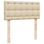 Casa si Gradina - Mobilier - Paturi si accesorii - Paturi - Pat box spring cu saltea, crem, 80x200 cm, textil - Infinity.ro