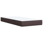 Casa si Gradina - Mobilier - Paturi si accesorii - Paturi - Pat box spring cu saltea, maro inchis, 90x200 cm, textil - Infinity.ro