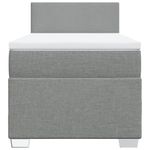 Casa si Gradina - Mobilier - Paturi si accesorii - Paturi - Pat continental cu saltea, gri deschis, 80x200 cm, textil - Infinity.ro