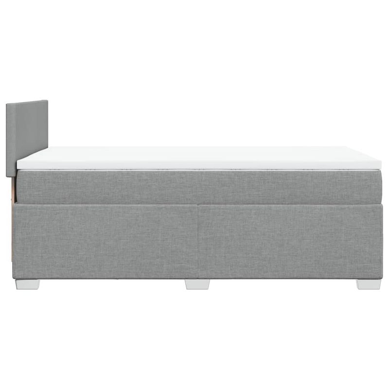 Casa si Gradina - Mobilier - Paturi si accesorii - Paturi - Pat continental cu saltea, gri deschis, 80x200 cm, textil - Infinity.ro