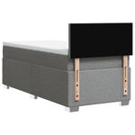 Casa si Gradina - Mobilier - Paturi si accesorii - Paturi - Pat continental cu saltea, gri deschis, 80x200 cm, textil - Infinity.ro
