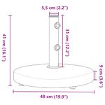Casa si Gradina - Gradina si terasa - Umbrele si pavilioane - Umbrele - Suport umbrela pentru stalpi Ø32/38/48 mm, 25 kg, rotund - Infinity.ro