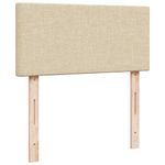Casa si Gradina - Mobilier - Paturi si accesorii - Paturi - Pat box spring cu saltea, crem, 100x200 cm, textil - Infinity.ro