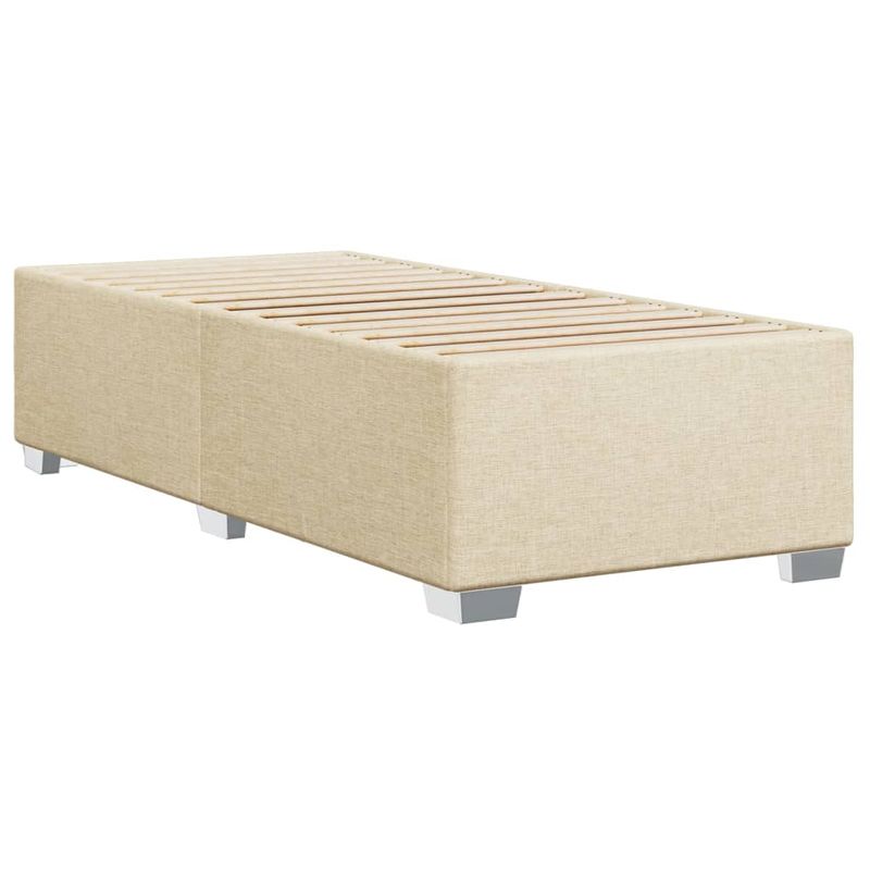 Casa si Gradina - Mobilier - Paturi si accesorii - Paturi - Pat box spring cu saltea, crem, 100x200 cm, textil - Infinity.ro