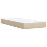 Casa si Gradina - Mobilier - Paturi si accesorii - Paturi - Pat box spring cu saltea, crem, 100x200 cm, textil - Infinity.ro